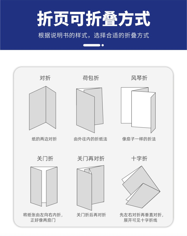 说明书折页可折叠方式